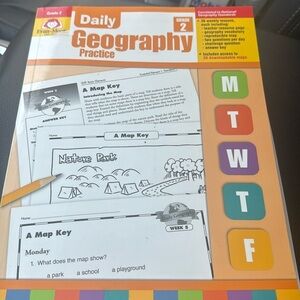 Daily geography, practice grade 2 learning book